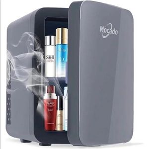 New Mini Fridge Skincare Makeup Refrigerator - Small Portable AC/DC Freezer